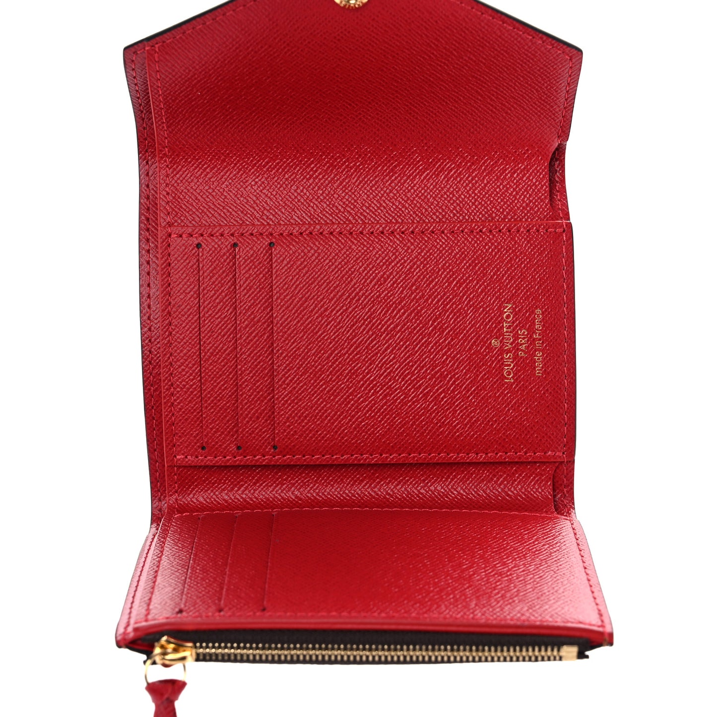Damier Ebene Victorine Wallet Red