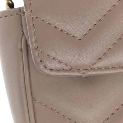 Gucci Calfskin Matelasse Super Mini GG Marmont Shoulder Bag Porcelain Rose 13 of 14