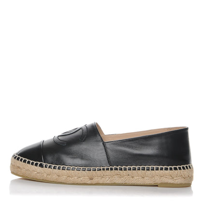 Chanel Lambskin CC Espadrilles 41 Black 1 of 10
