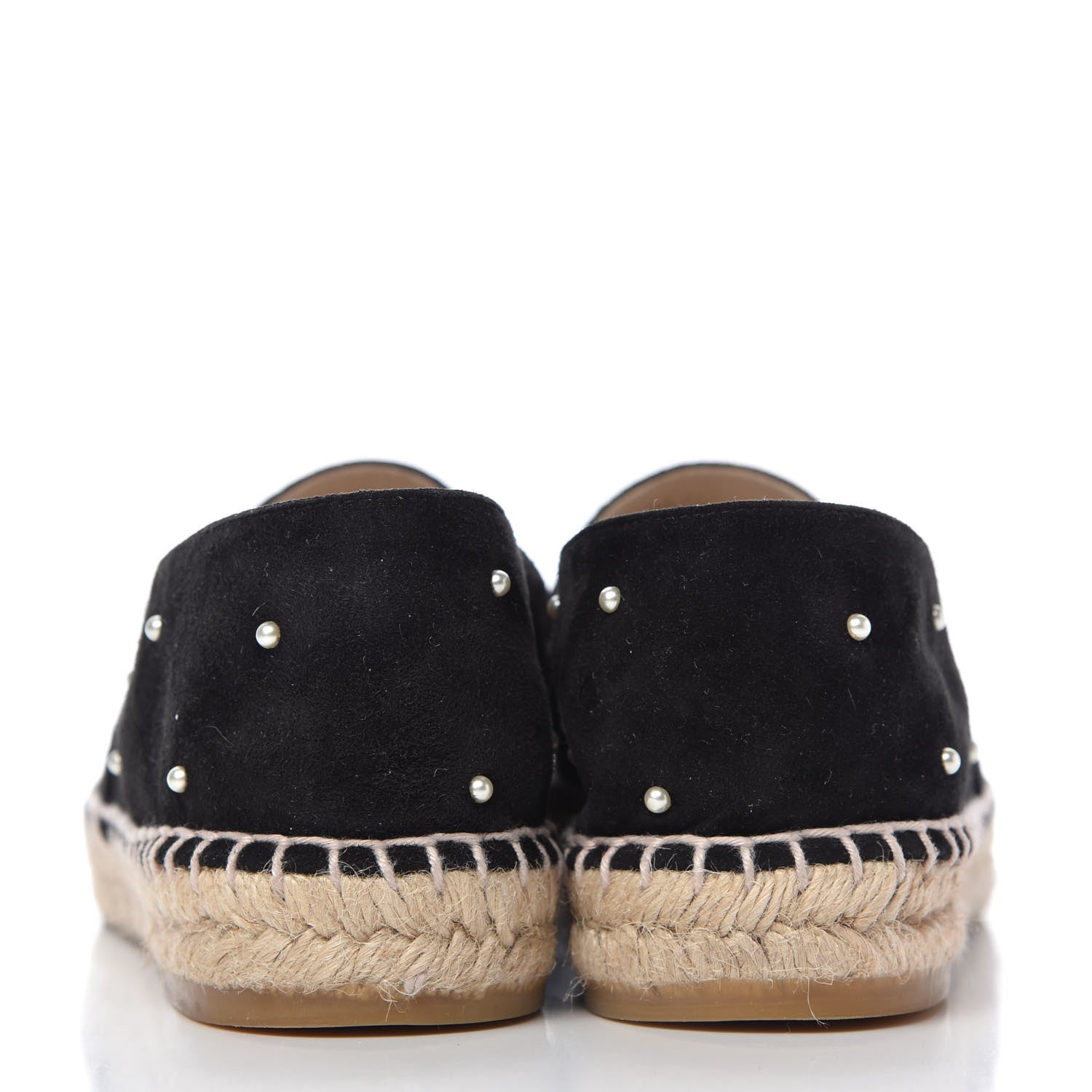 Chanel Suede Pearl CC Espadrilles 39 Black 6 of 11