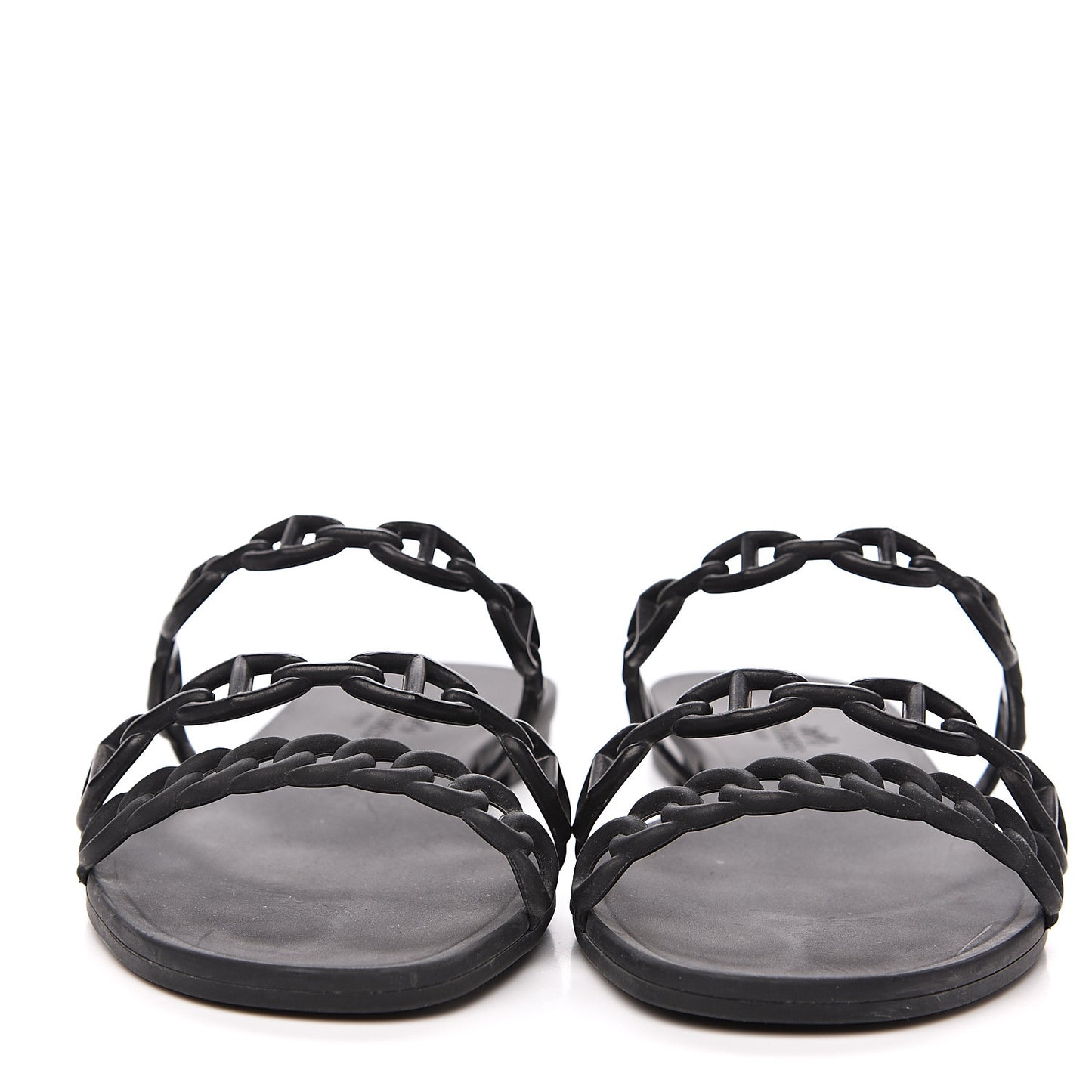 Rubber Chaine d'Ancre Rivage Sandals 37 Black