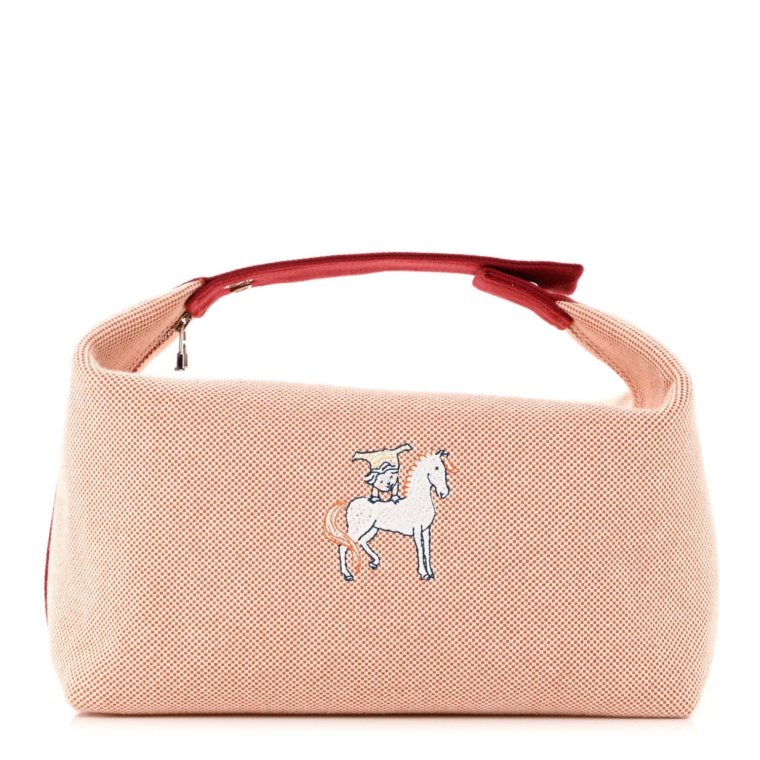 Hermes Canvas Large Bride-A-Brac Cabriole Case Terracotta 1 of 7