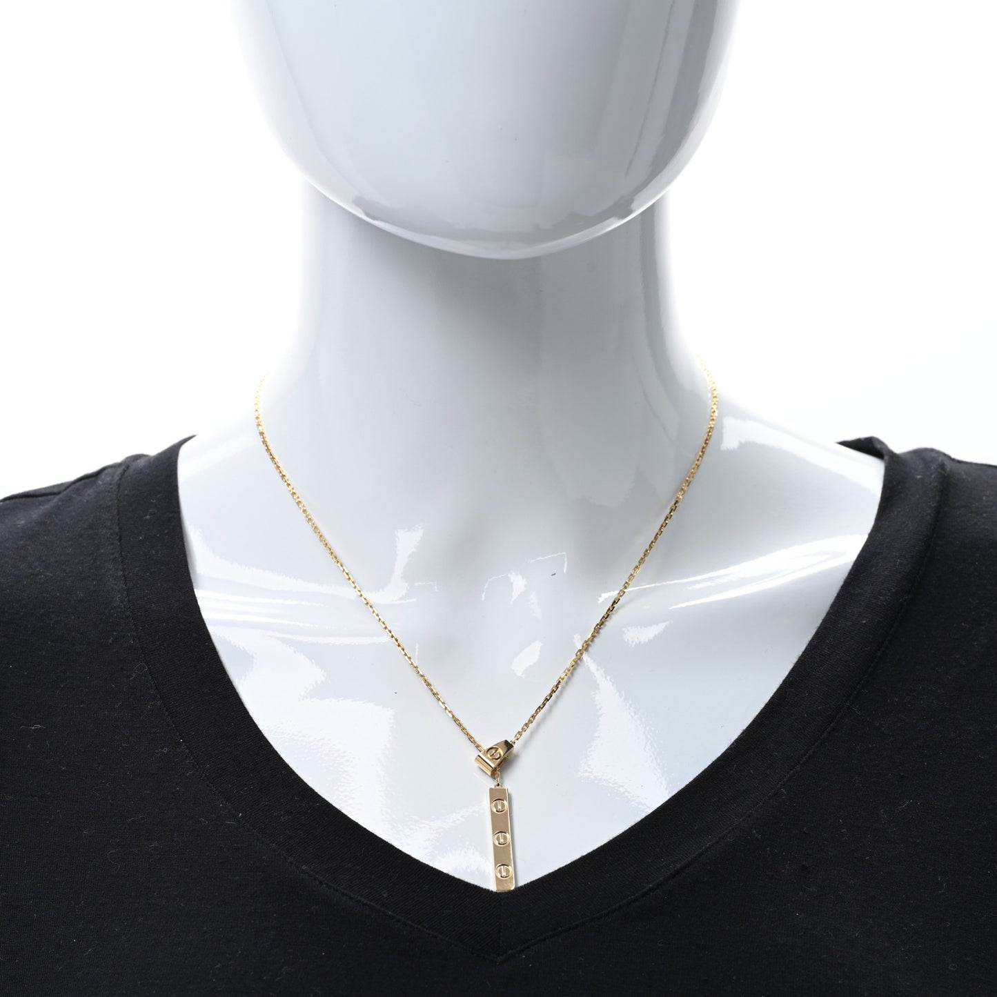 18K Yellow Gold LOVE Lariat Necklace