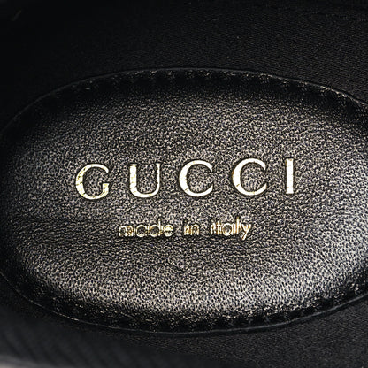 Gucci Rubber Satin Ballerina Flats 38 Black 8 of 9