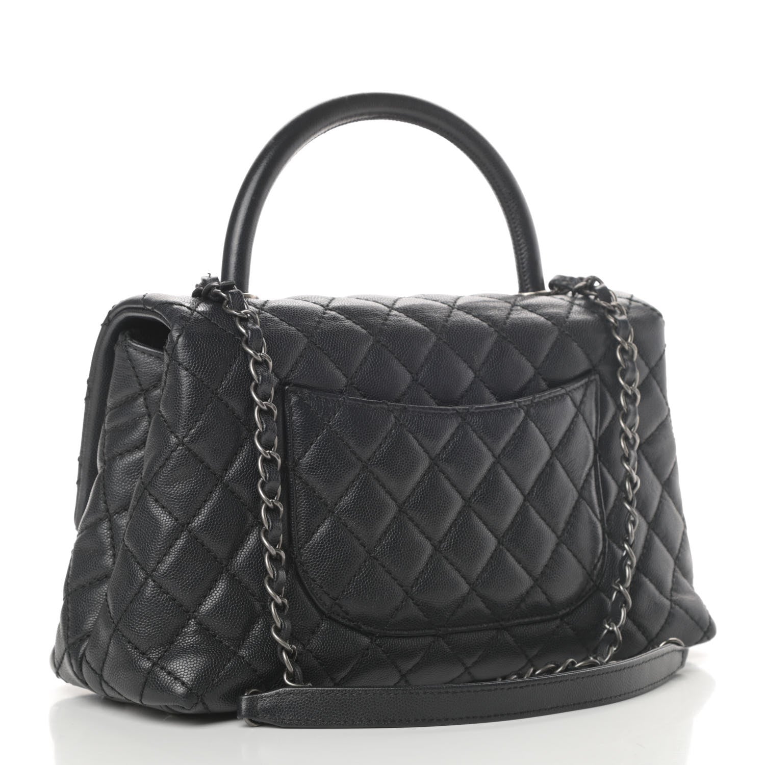 Chanel Caviar Quilted Small Coco Handle Flap Black 3 of 14