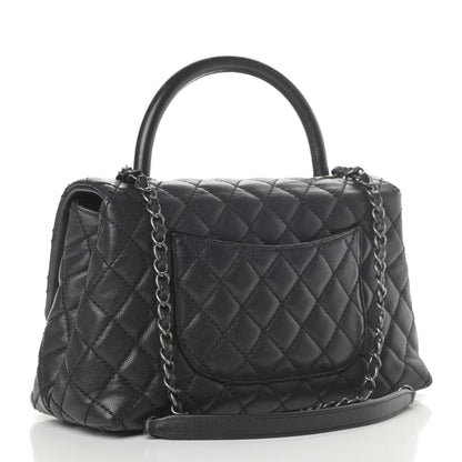 Chanel Caviar Quilted Small Coco Handle Flap Black 3 of 14
