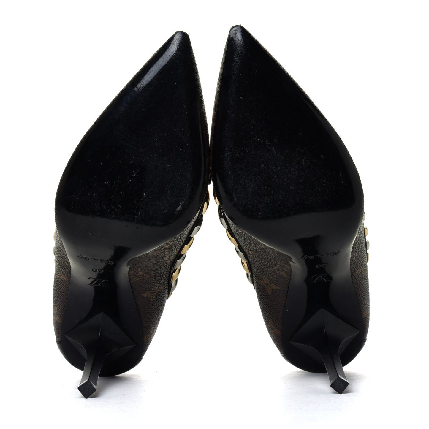 Calfskin Monogram Eldorado Pumps 40 Cacao