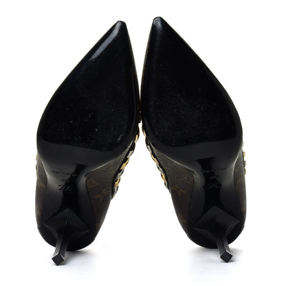Louis Vuitton Calfskin Monogram Eldorado Pumps 40 Cacao 11 of 12