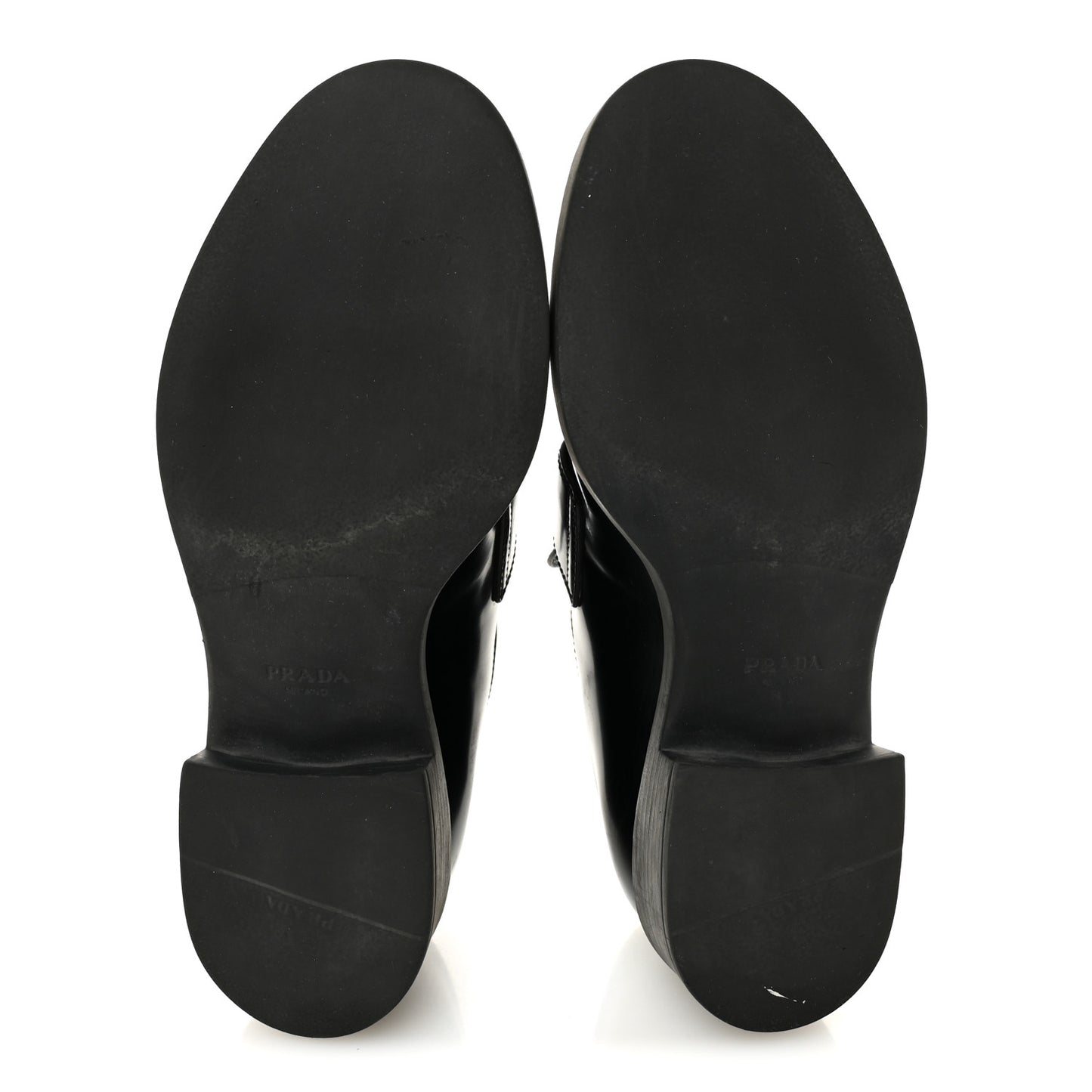 Spazzolato Metal Triangle Logo 40mm Loafers 39 Black