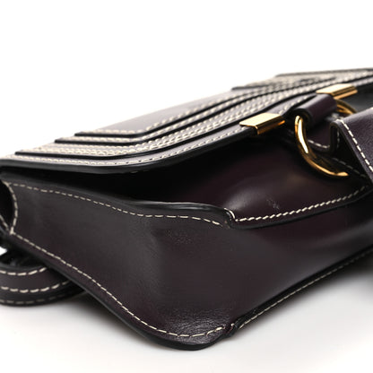 Chloe Shiny Calfskin Marcie Convertible Belt Bag Black Raisin 9 of 10