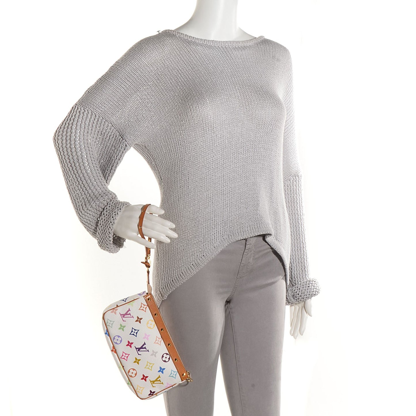 Monogram Multicolor Pochette Accessories White