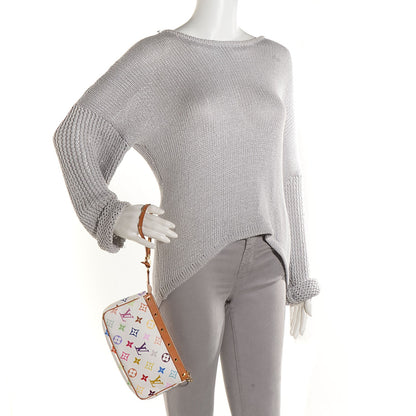 Louis Vuitton Monogram Multicolor Pochette Accessories White 2 of 10