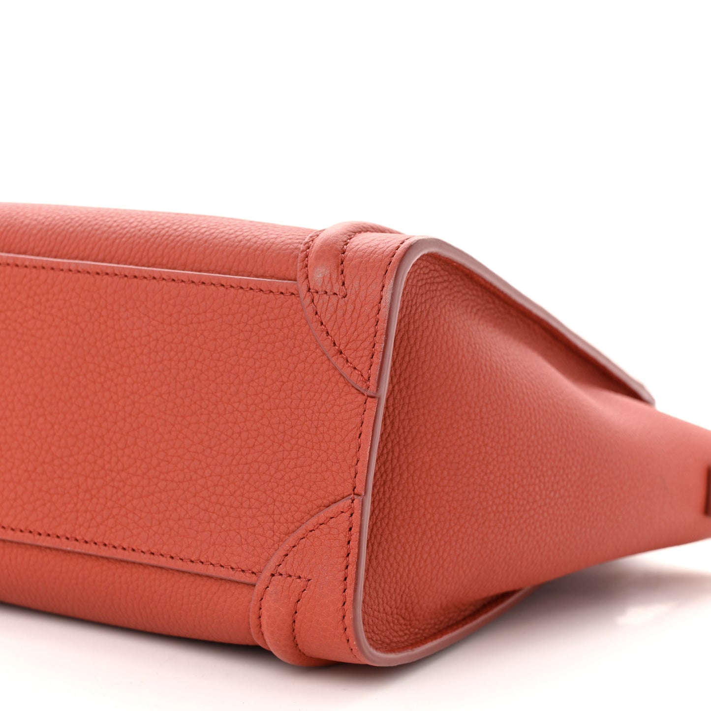 Drummed Calfskin Nano Luggage Terracotta