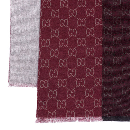 Gucci Wool GG Monogram Newov Scarf Lacquer Beige 3 of 4