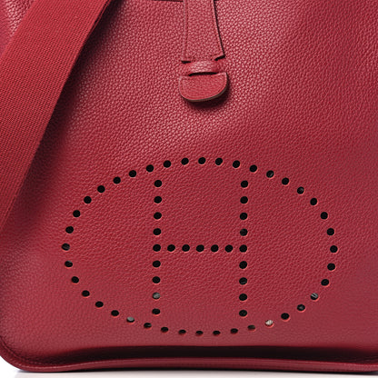 Hermes Taurillon Clemence Evelyne III GM Rubis 9 of 9