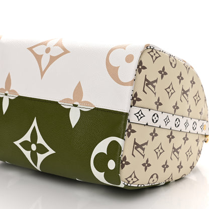 Louis Vuitton Monogram Giant Speedy Bandouliere 30 Kaki Beige 9 of 9