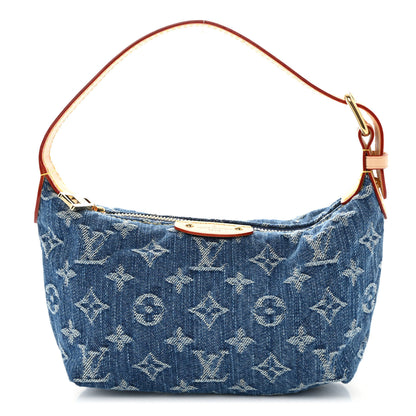Louis Vuitton Monogram Denim Hills Pochette Blue 1 of 9