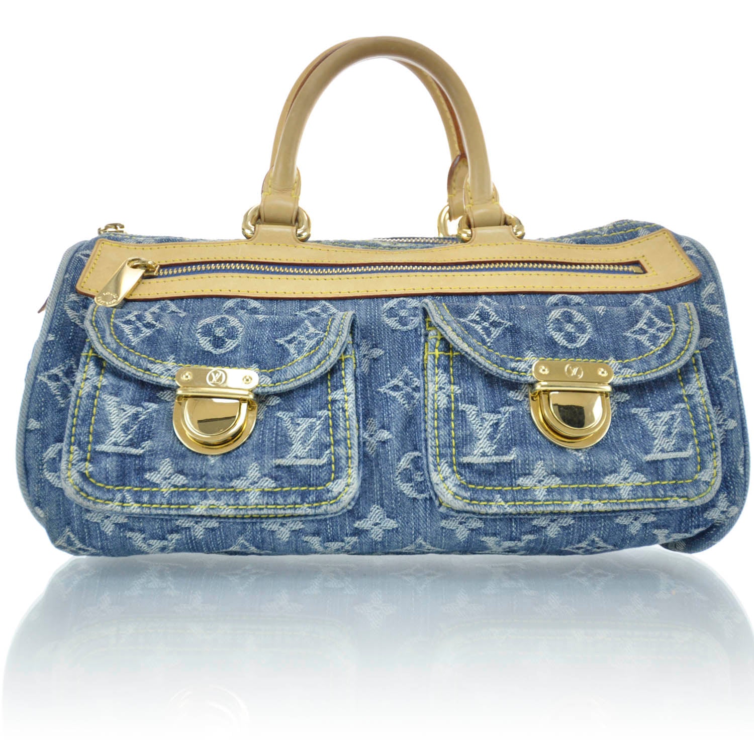 Louis Vuitton Monogram Denim Neo Speedy Blue 1 of 10