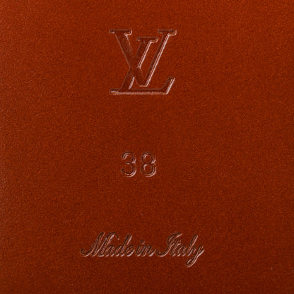 Louis Vuitton Calfskin Monogram Passenger Flat Sandals 38 Cognac 6 of 6