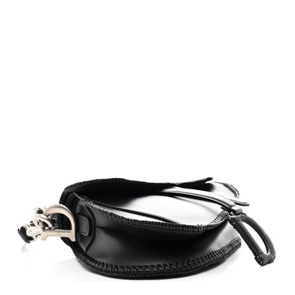 Christian Dior Smooth Calfskin Braided Saddle Bag With Strap Black 4 of 10