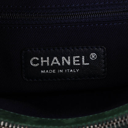 Chanel Iridescent Calfskin New Bubble Quilt Small Tote Green 6 of 7