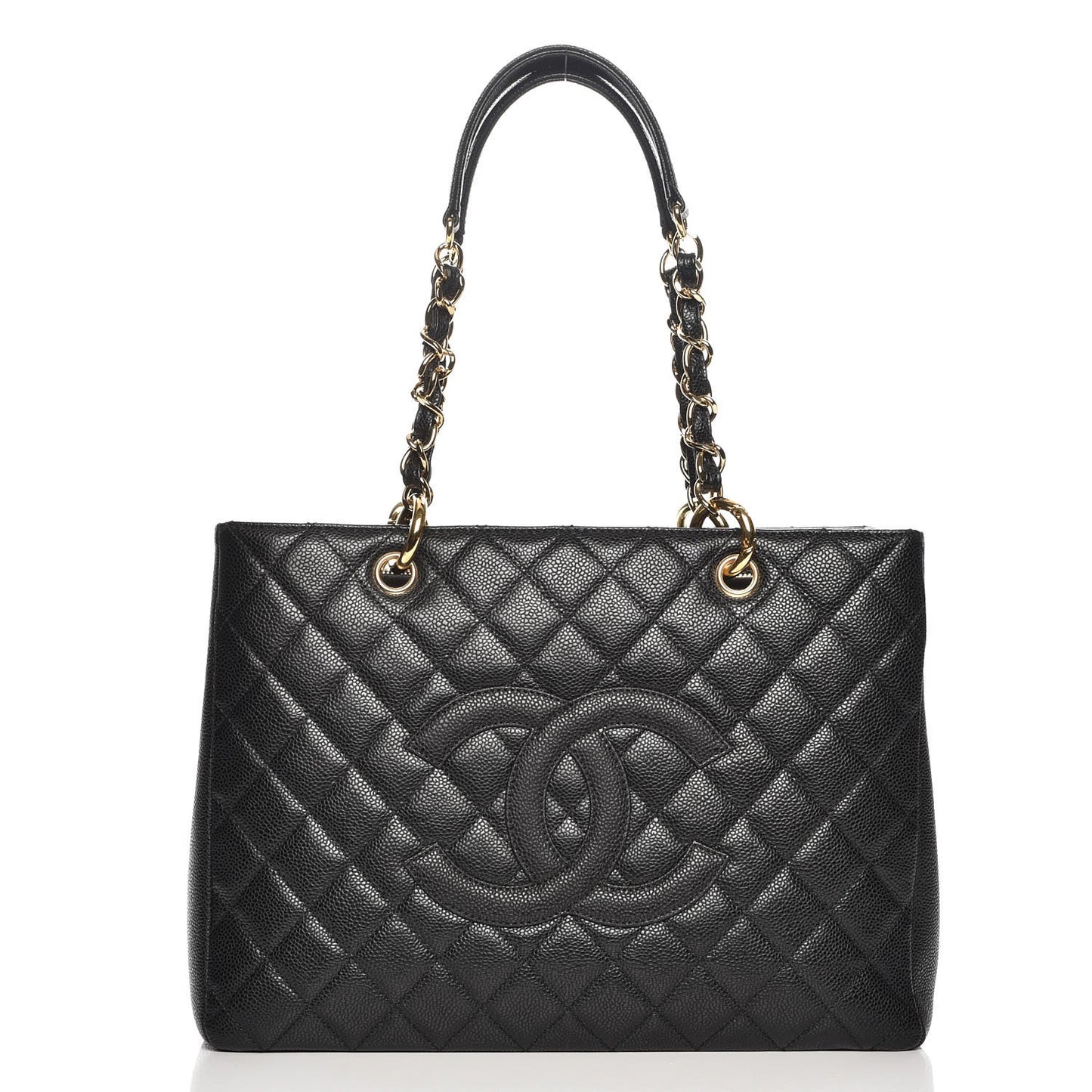 Caviar Quilted Grand Shopping Tote GST Black