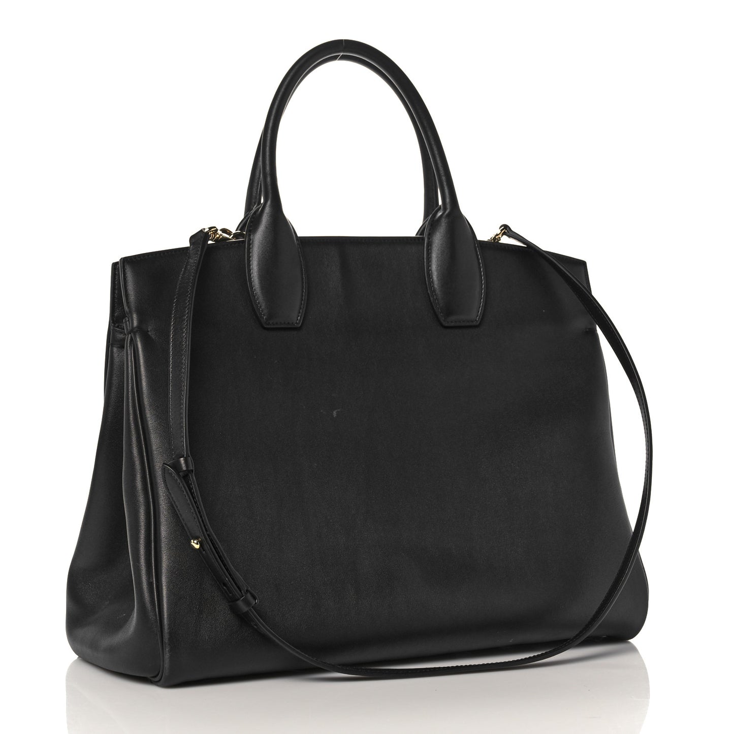 Calfskin Medium Studio Bag Black