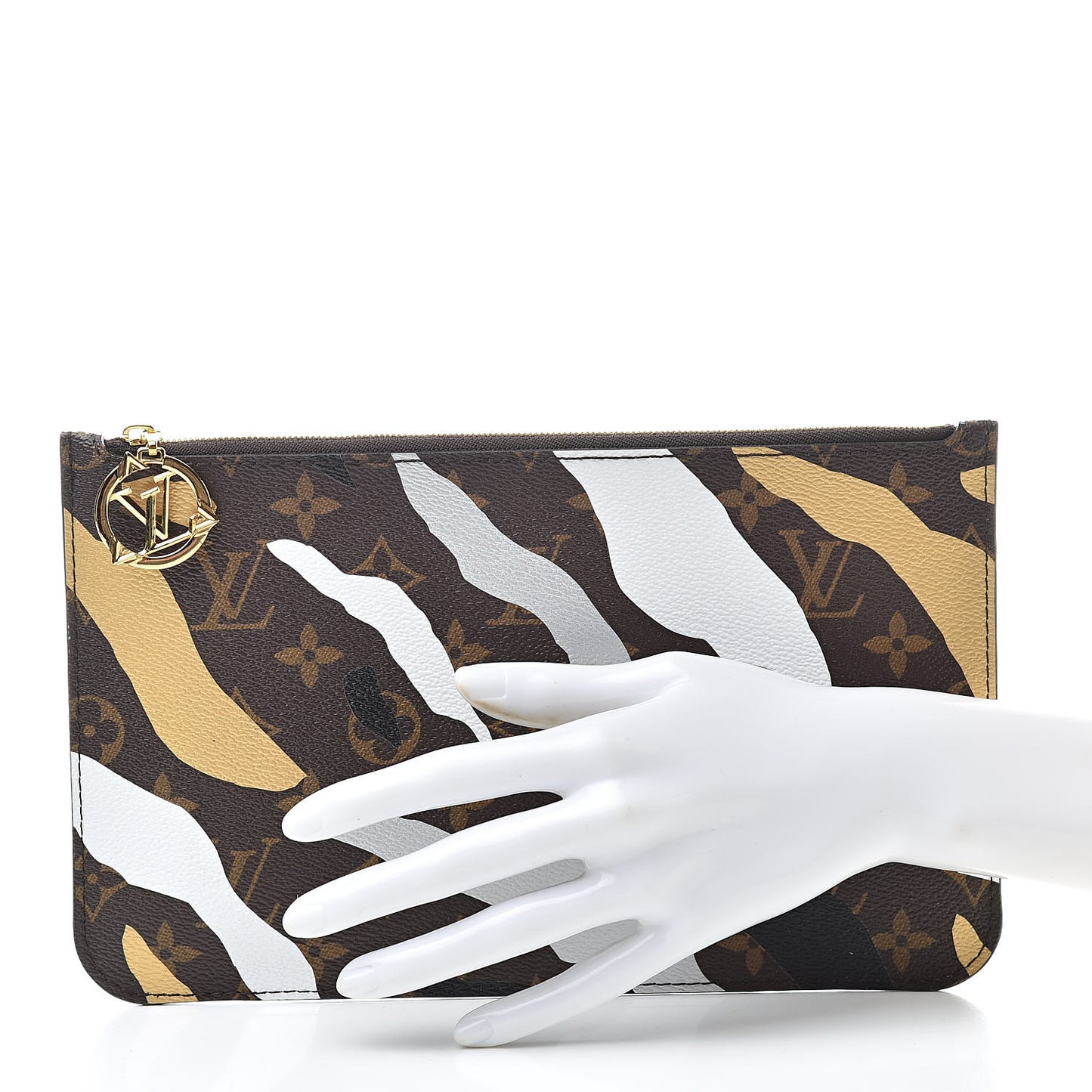 X LOL Monogram Neverfull MM GM Pochette Gold Silver