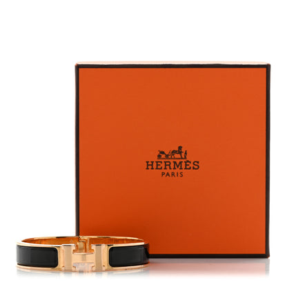 Hermes Enamel Narrow Clic Clac H Bracelet GM Black 6 of 6