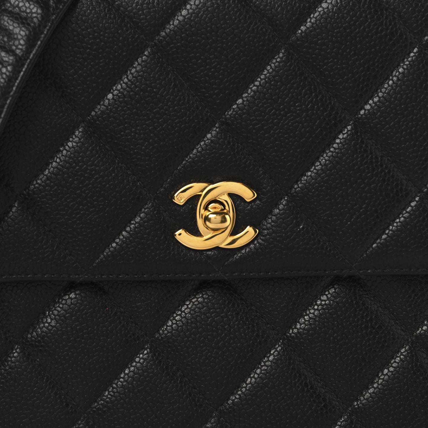 Caviar Quilted Medium Single Flap Black