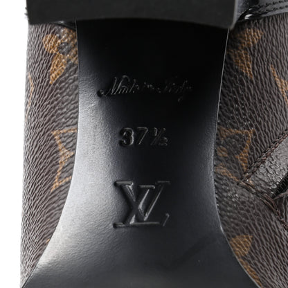 Louis Vuitton Patent Calfskin Monogram Star Trail Ankle Boots 37.5 Black 6 of 10