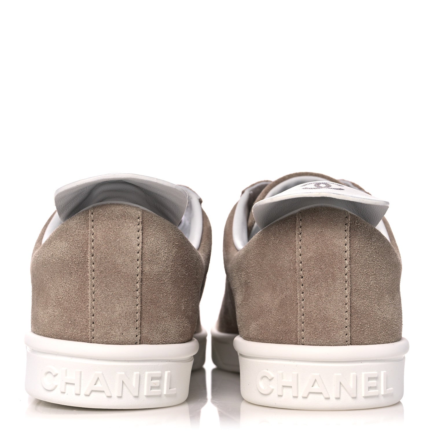 Chanel Suede Calfskin Womens Sneakers 39.5 Dark Beige 5 of 11
