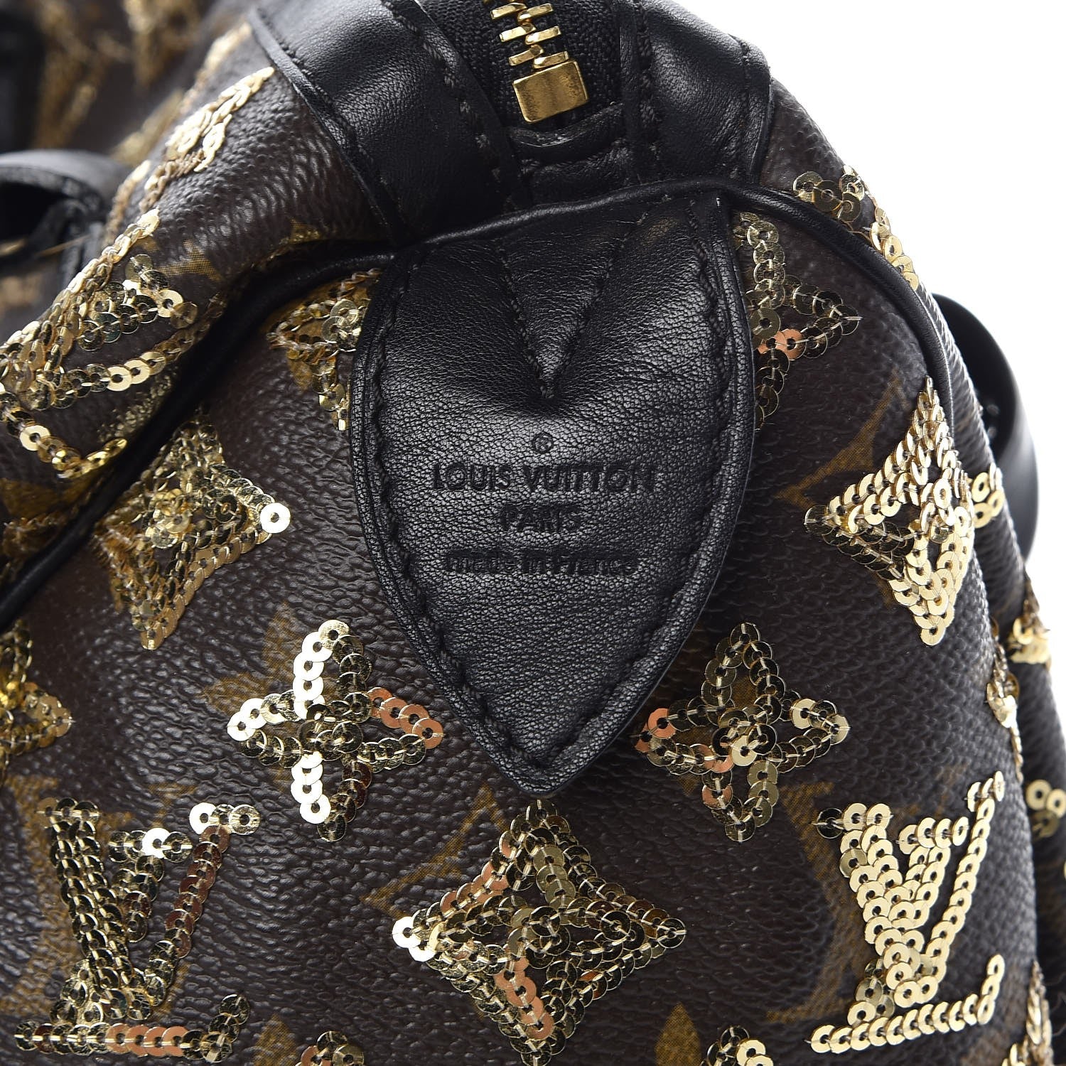 Louis Vuitton Monogram Sequins Eclipse Speedy 28 Gold 8 of 17