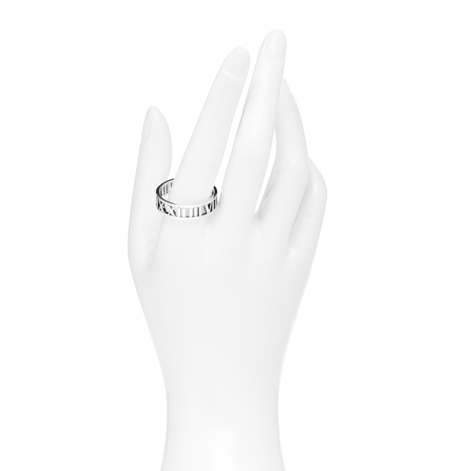 Tiffany Sterling Silver Wide Atlas Open Ring 69 12.75 2 of 4