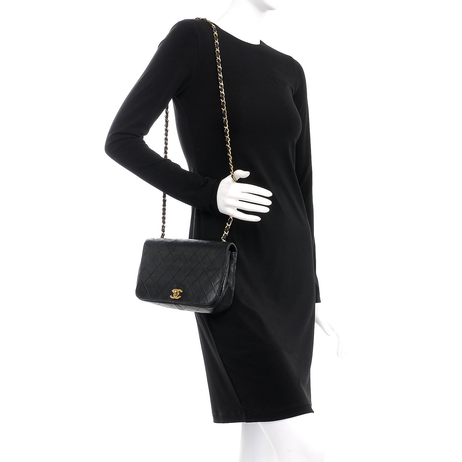Chanel Lambskin Quilted Small Single Flap Black 3 of 18