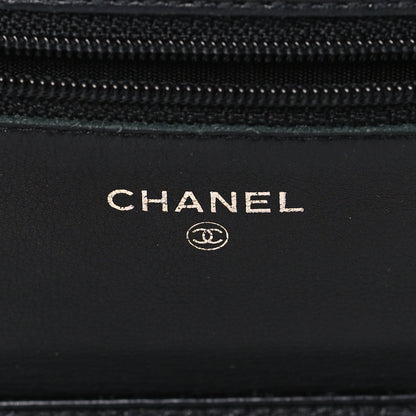 Chanel Caviar Timeless CC Wallet On Chain WOC Black 6 of 13