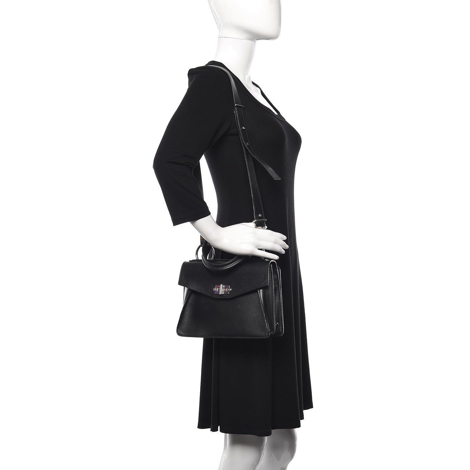 Proenza Schouler Calfskin Small Hava Top Handle Bag Black 2 of 13