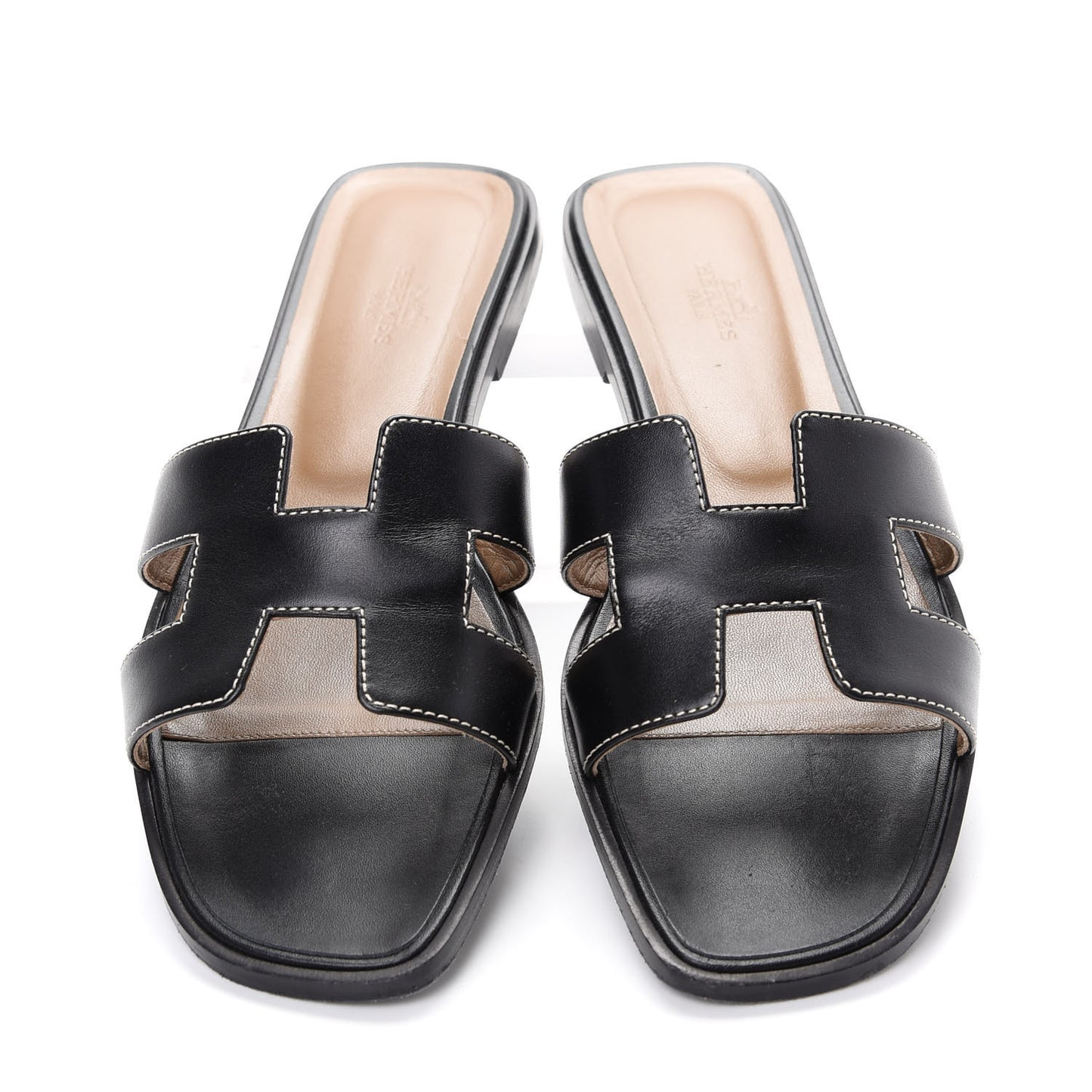 Box Calfskin Oran Sandals 40.5 Black