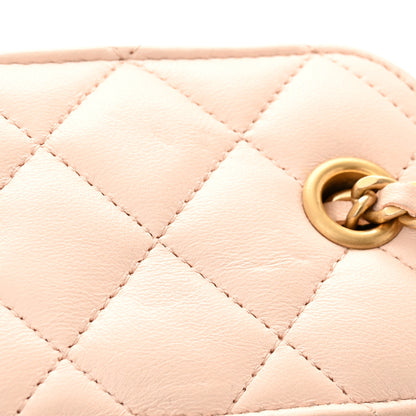 Chanel Lambskin Quilted Pearl Crush Mini Vanity Case With Chain Beige 11 of 11