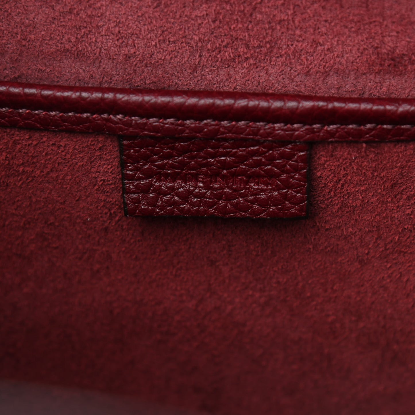 Drummed Calfskin Nano Luggage Burgundy