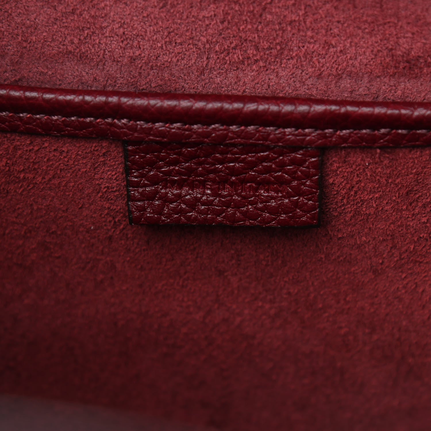 Celine Drummed Calfskin Nano Luggage Burgundy 6 of 10