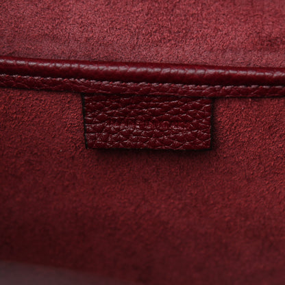 Celine Drummed Calfskin Nano Luggage Burgundy 6 of 10