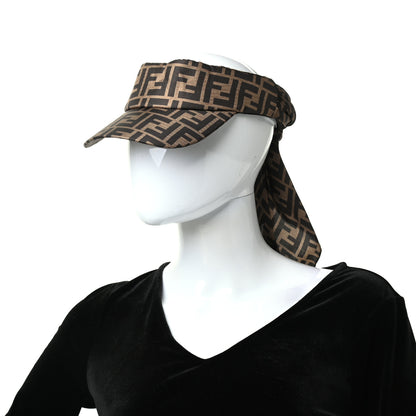 Fendi Silk FF Logo Visor Tobacco 2 of 6