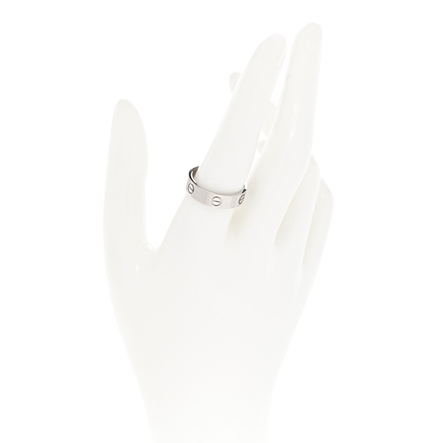 Cartier 18K White Gold 5.5mm LOVE Ring 60 9.25 2 of 4