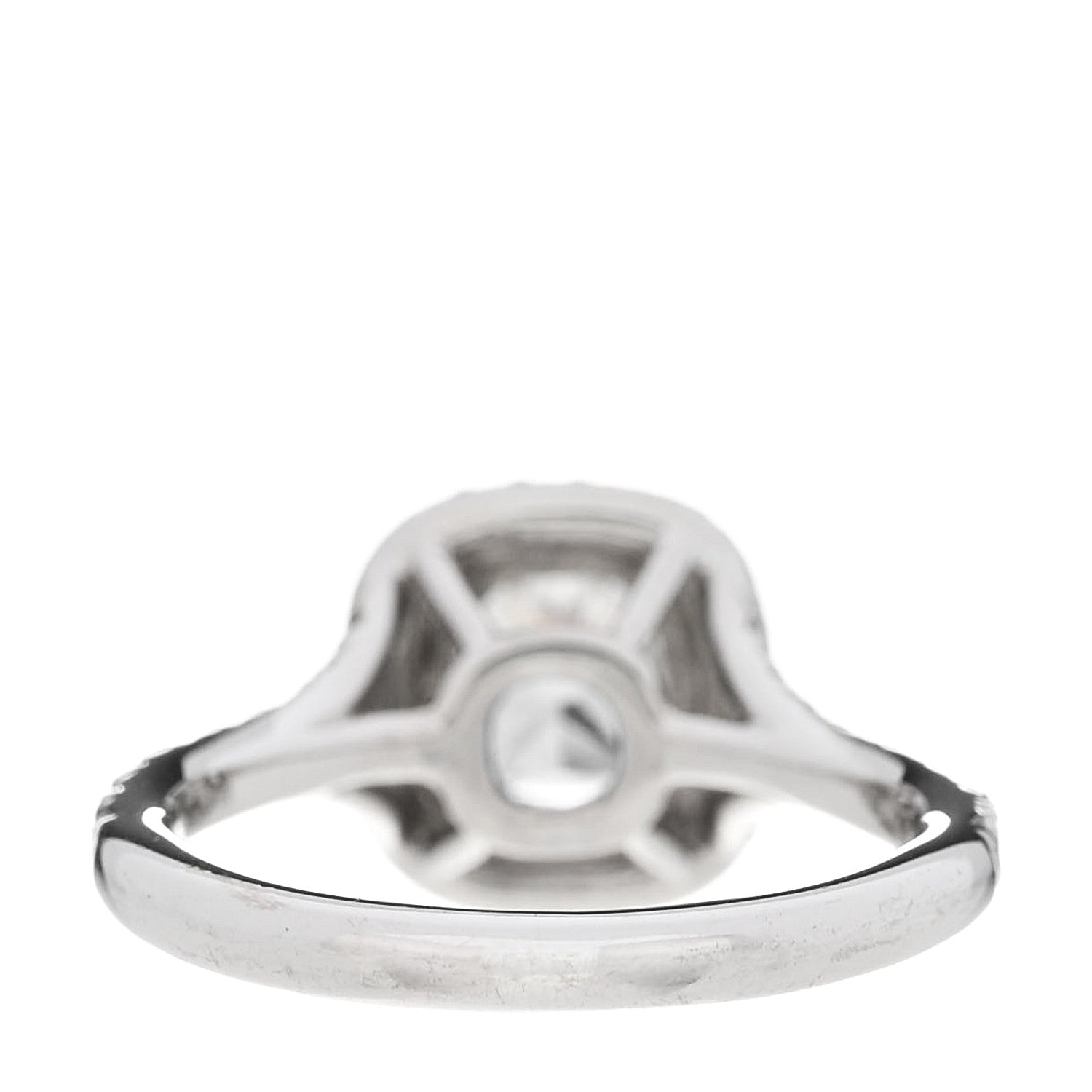 Tiffany Platinum Diamond .44ct Soleste Cushion Cut Double Halo Engagement Ring 44 3 4 of 8