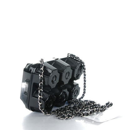 Chanel Plexiglass Grocery By Egg Carton Jewelry Box Clutch Black 3 of 8