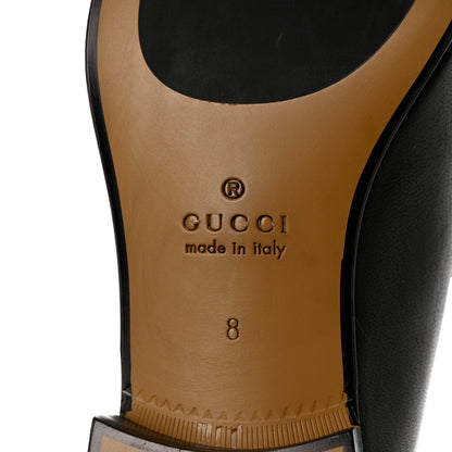 Gucci Goatskin Mens Horsebit Loafers 8 Black 8 of 13