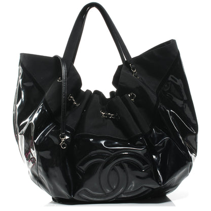 Chanel Vinyl Stretch Spirit Large Cabas Tote Black 3 of 8