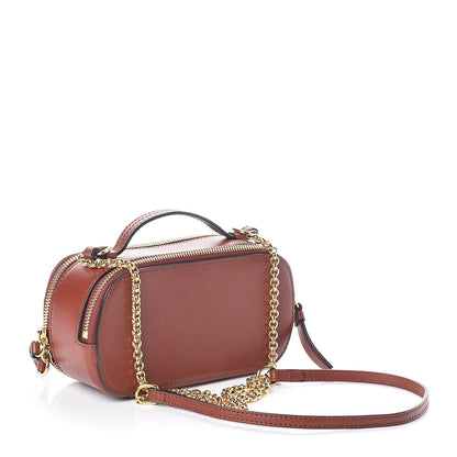 Chloe Shiny Calfskin Mini Vanity C Bag Sepia Brown 3 of 9