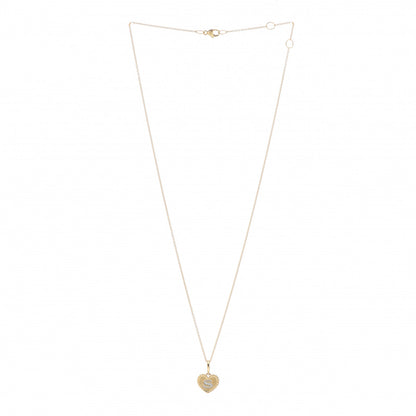 David Yurman 18K Yellow Gold Diamond Initial S Charm Necklace 3 of 5